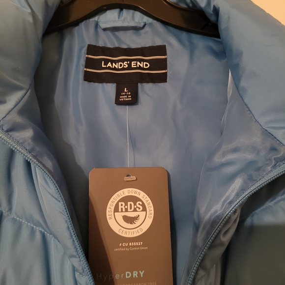 Lands' End Light Blue Quilted Vest - Picture 3 of 3
